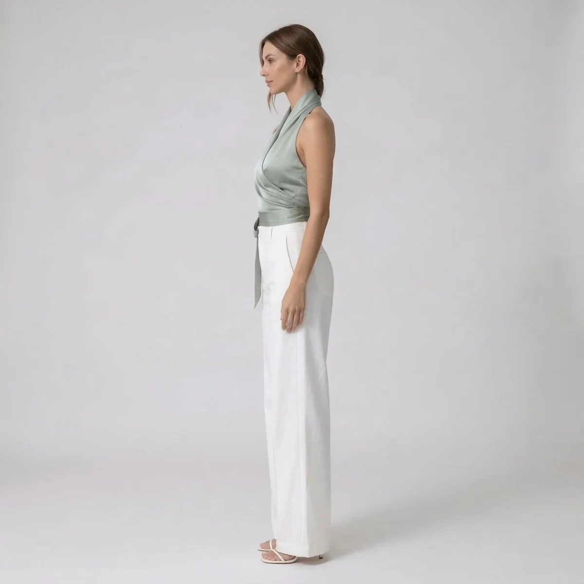 Alveria | Satin Top Dame - Billede 4
